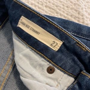 High rise straight jeans